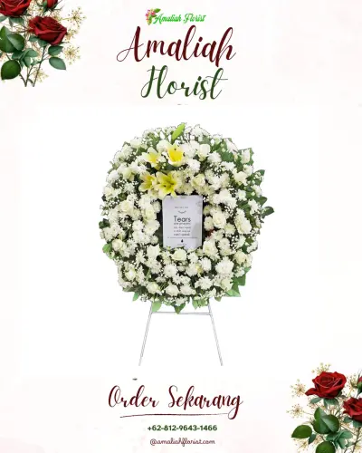 Krans Bunga Duka Cita di Situ Gede
